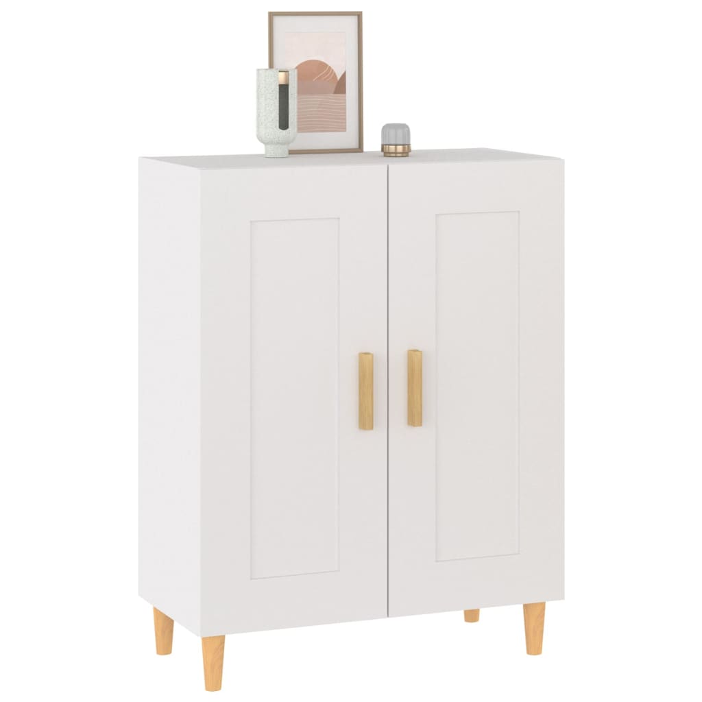 skænk 69,5x34x90 cm konstrueret træ hvid
