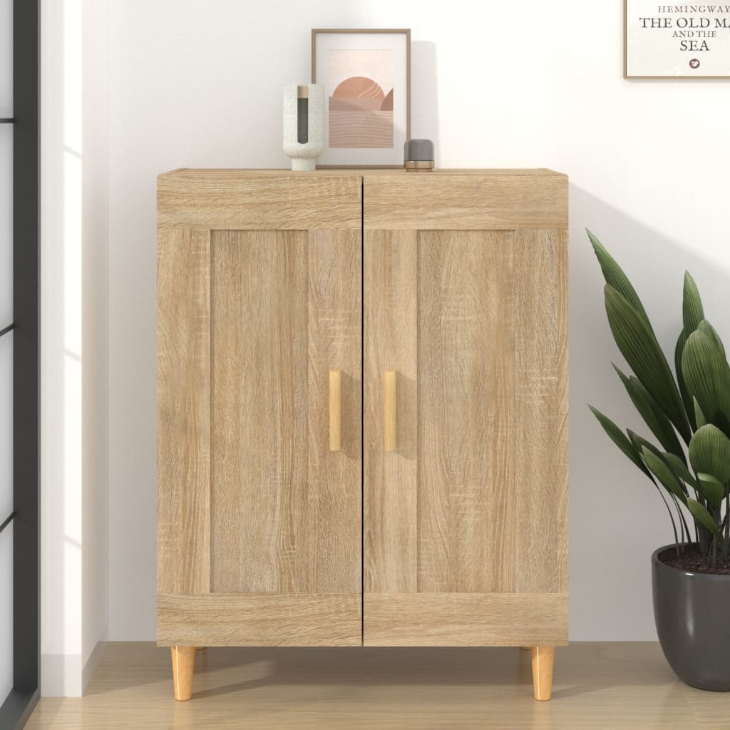 skænk 69,5x34x90 cm konstrueret træ sonoma-eg