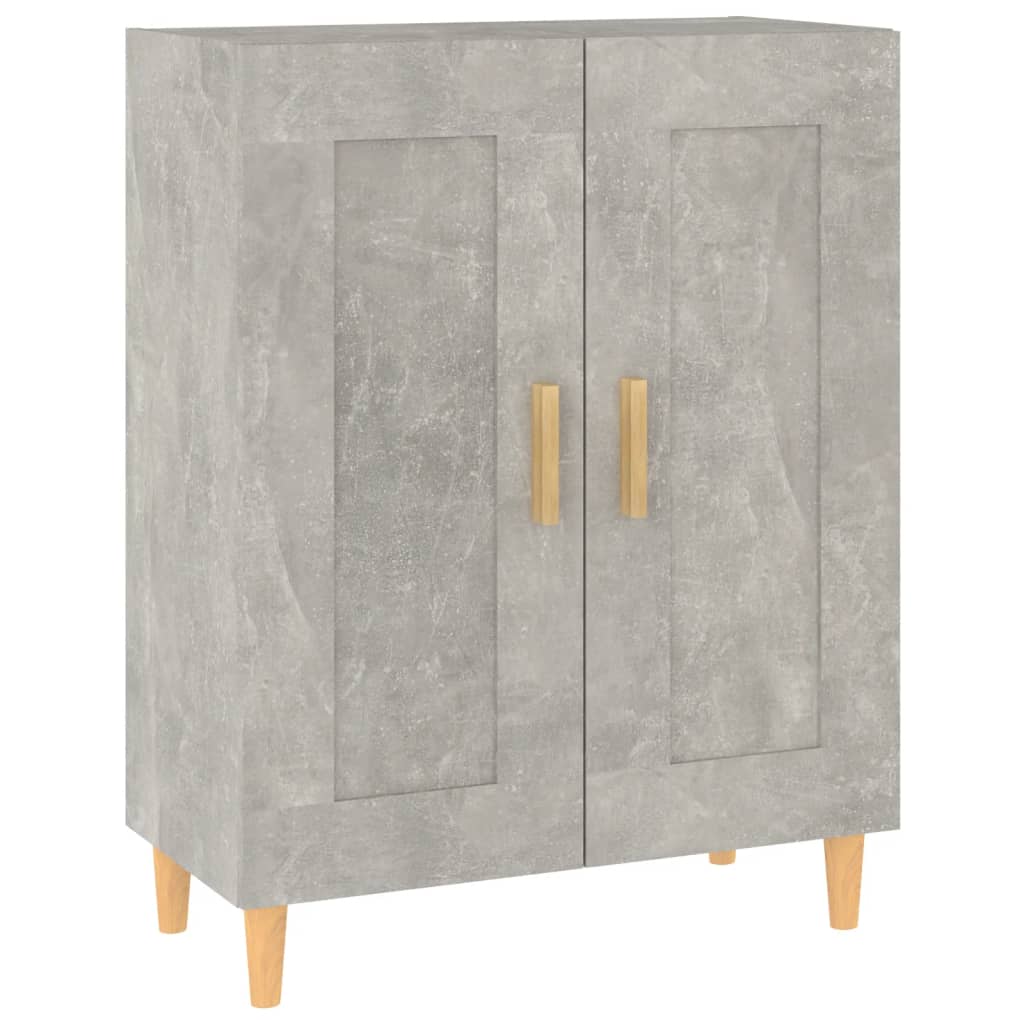 skænk 69,5x34x90 cm konstrueret træ betongrå