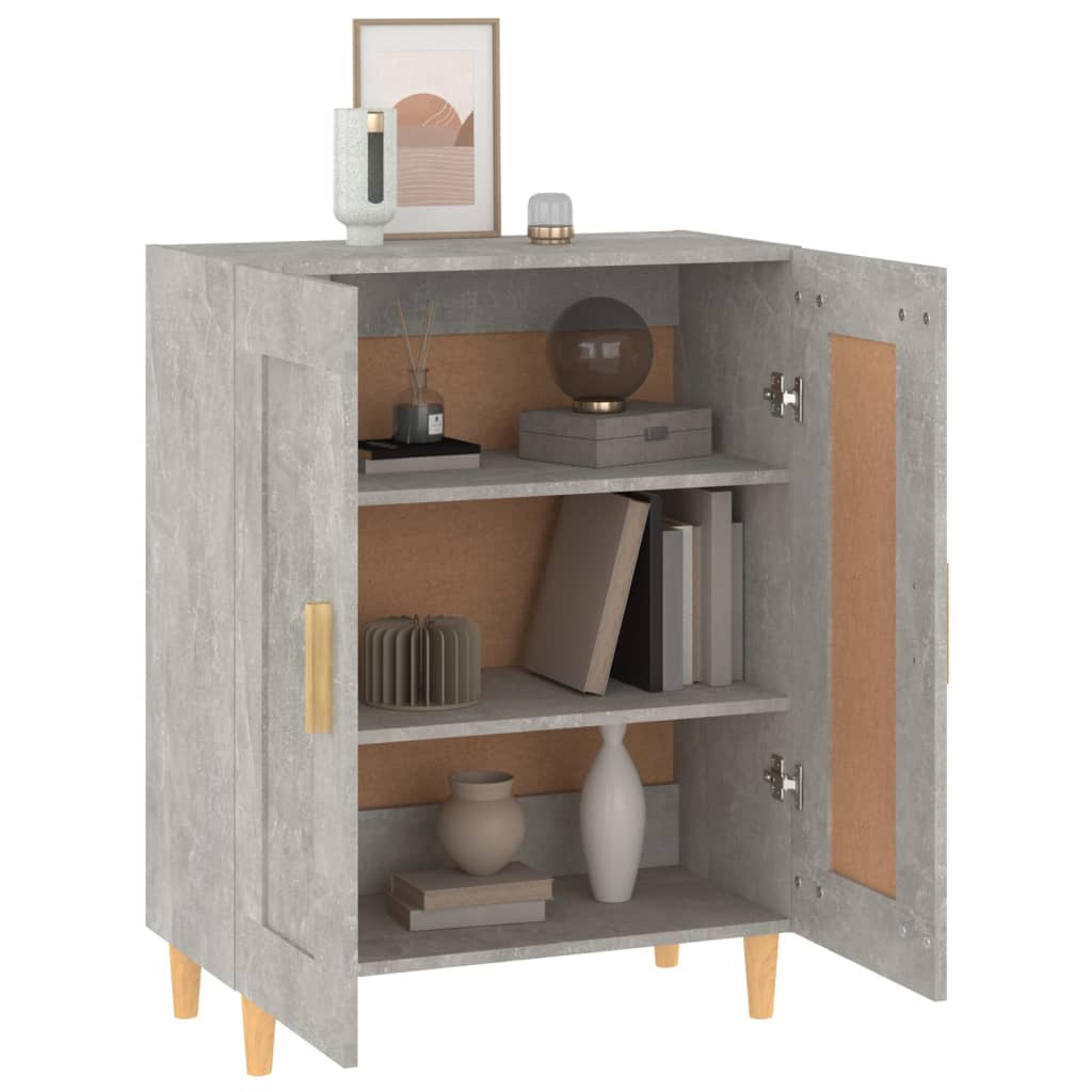 skænk 69,5x34x90 cm konstrueret træ betongrå