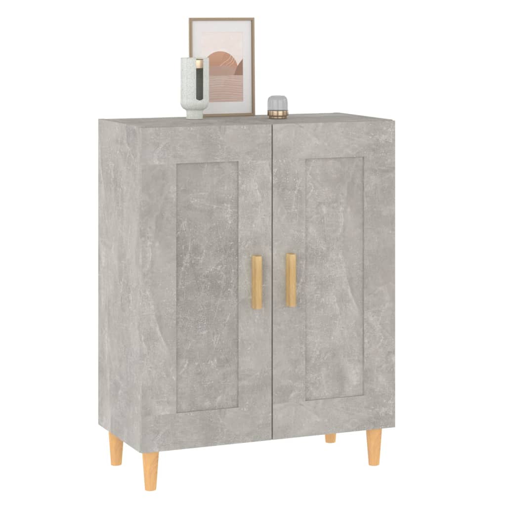 skænk 69,5x34x90 cm konstrueret træ betongrå