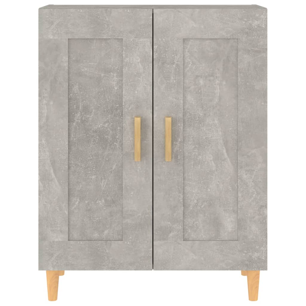 skænk 69,5x34x90 cm konstrueret træ betongrå