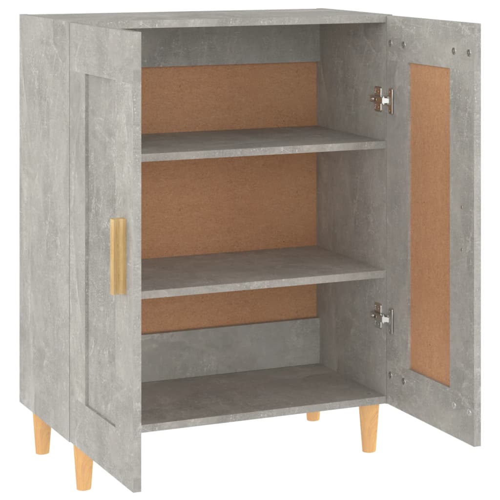 skænk 69,5x34x90 cm konstrueret træ betongrå