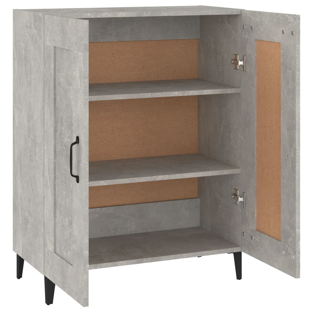 skænk 69,5x34x90 cm konstrueret træ betongrå