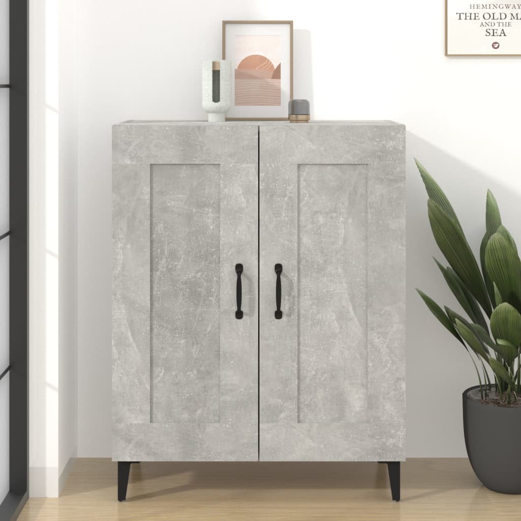 skænk 69,5x34x90 cm konstrueret træ betongrå