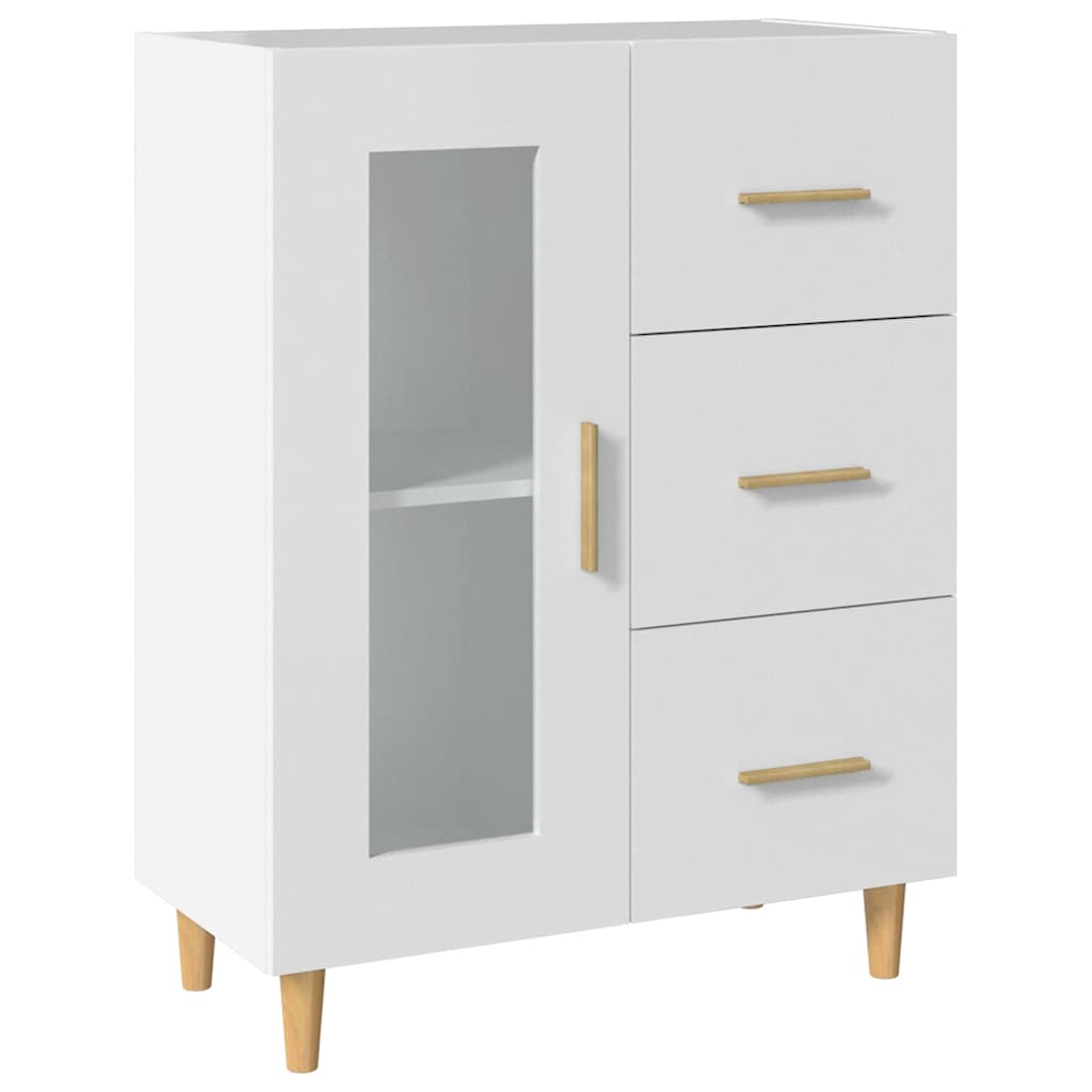 skænk 69,5x34x90 cm konstrueret træ hvid