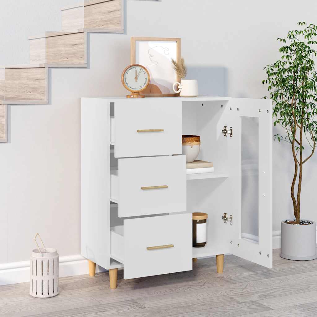 skænk 69,5x34x90 cm konstrueret træ hvid