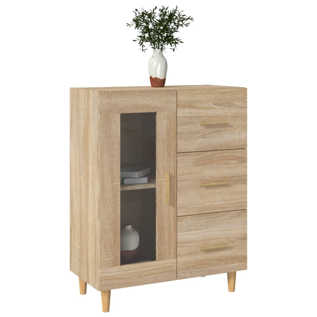 skænk 69,5x34x90 cm konstrueret træ sonoma-eg