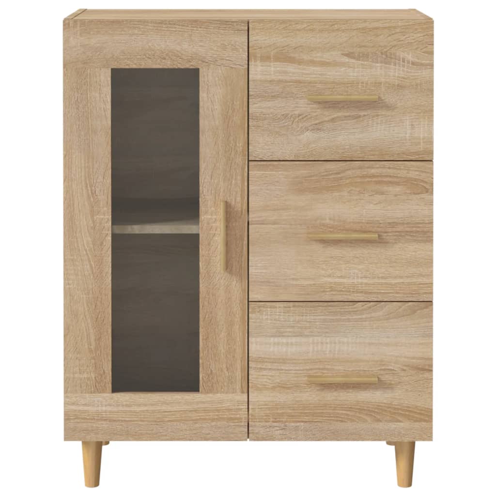 skænk 69,5x34x90 cm konstrueret træ sonoma-eg