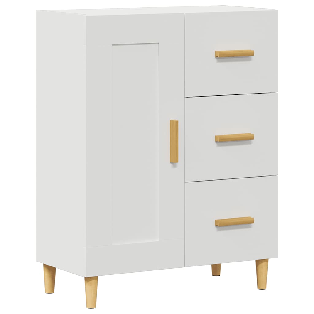 skænk 69,5x34x90 cm konstrueret træ hvid