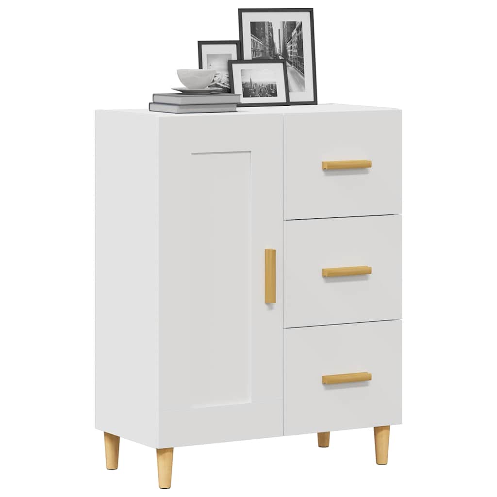 skænk 69,5x34x90 cm konstrueret træ hvid