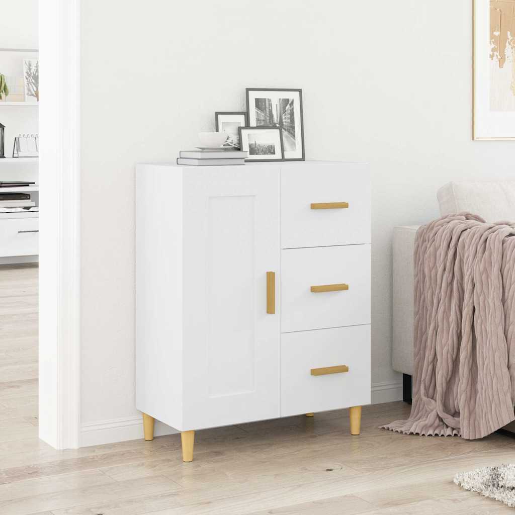 skænk 69,5x34x90 cm konstrueret træ hvid