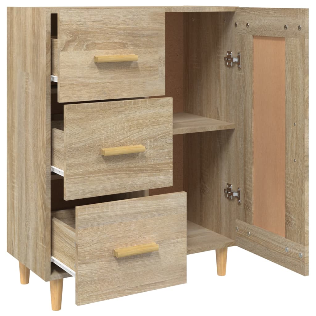 skænk 69,5x34x90 cm konstrueret træ sonoma-eg