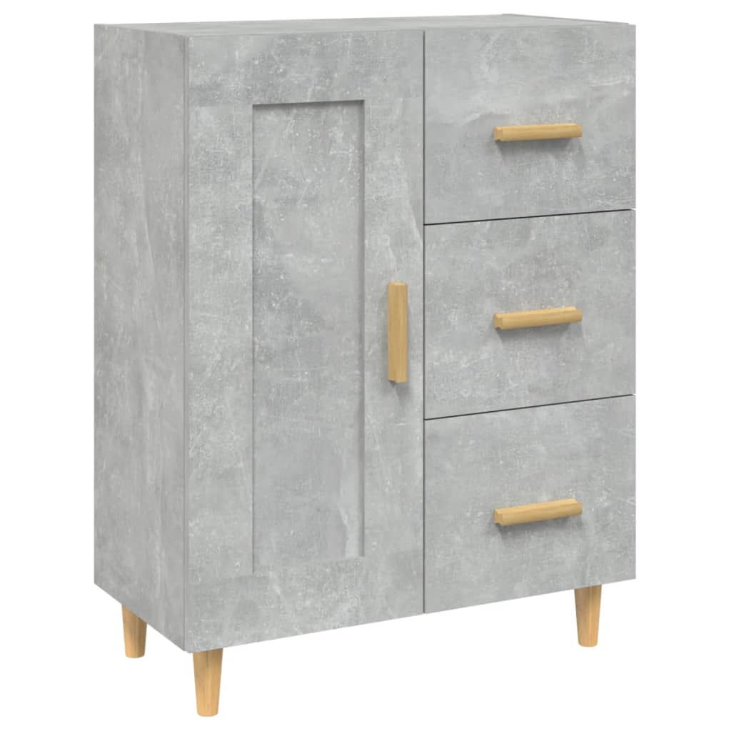 skænk 69,5x34x90 cm konstrueret træ betongrå