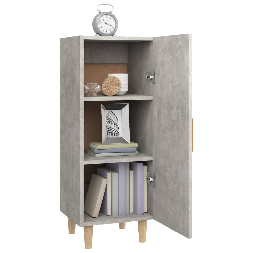 skænk 34,5x34x90 cm konstrueret træ betongrå