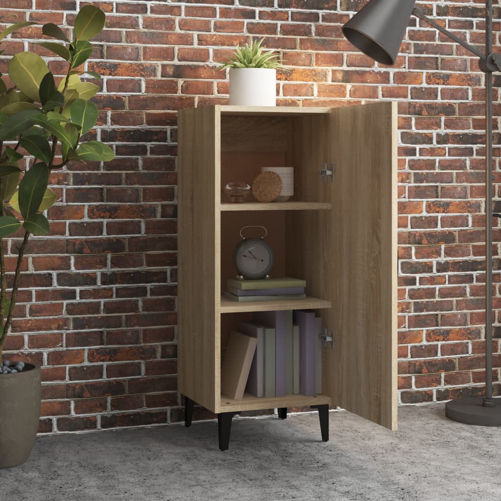 skænk 34,5x34x90 cm konstrueret træ sonoma-eg