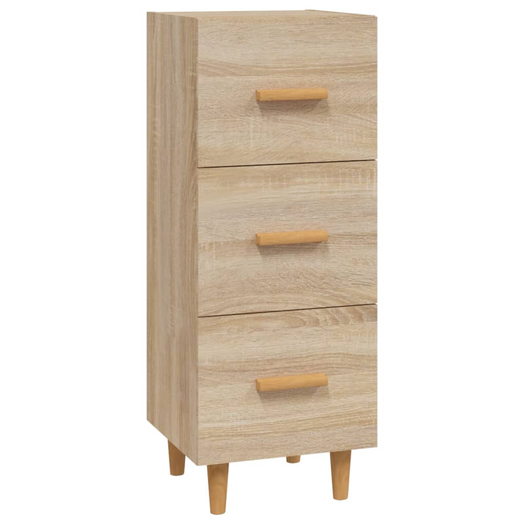 skænk 34,5x34x90 cm konstrueret træ sonoma-eg