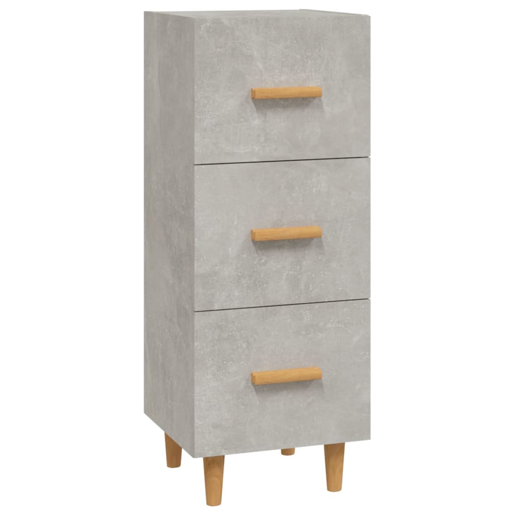skænk 34,5x34x90 cm konstrueret træ betongrå