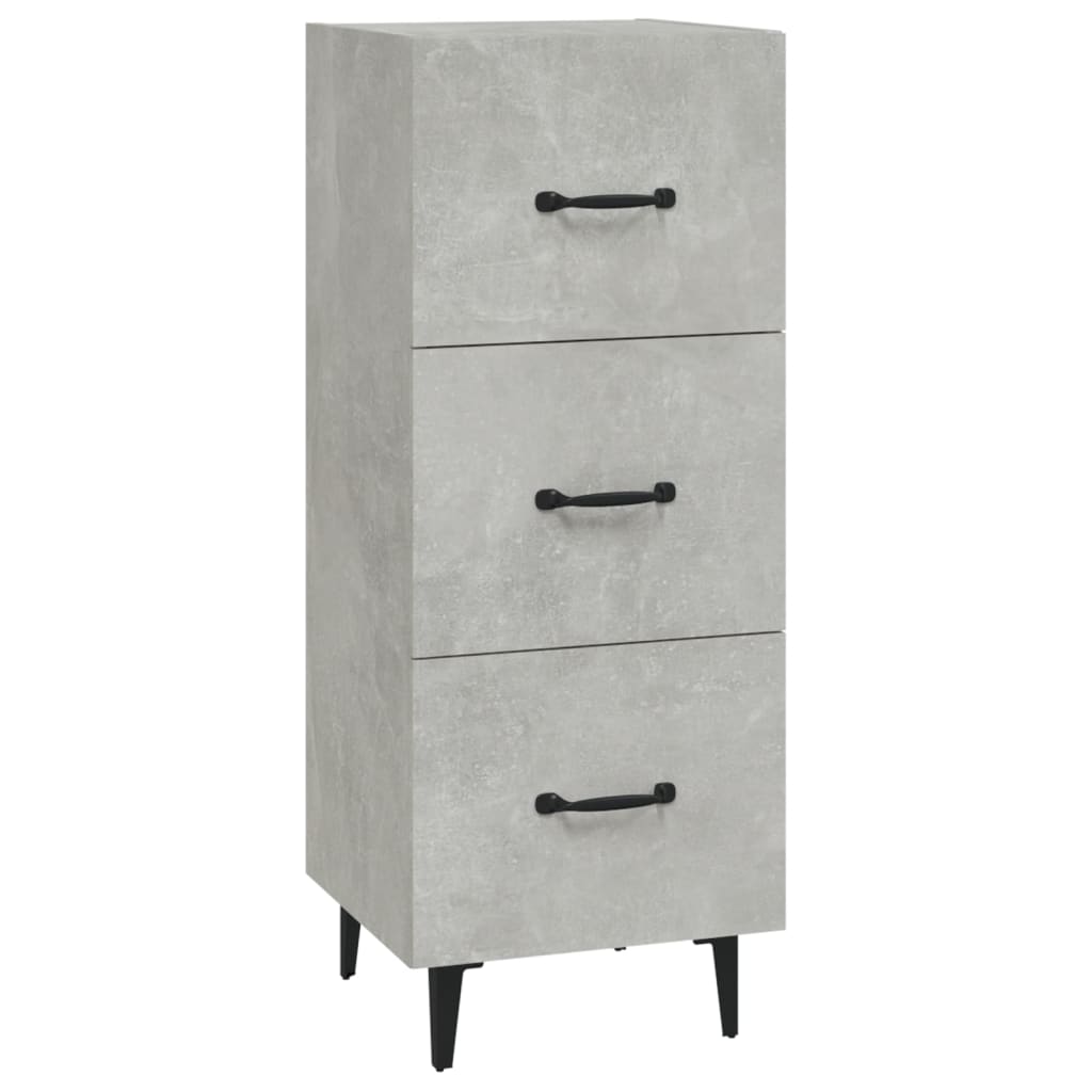 skænk 34,5x34x90 cm konstrueret træ betongrå