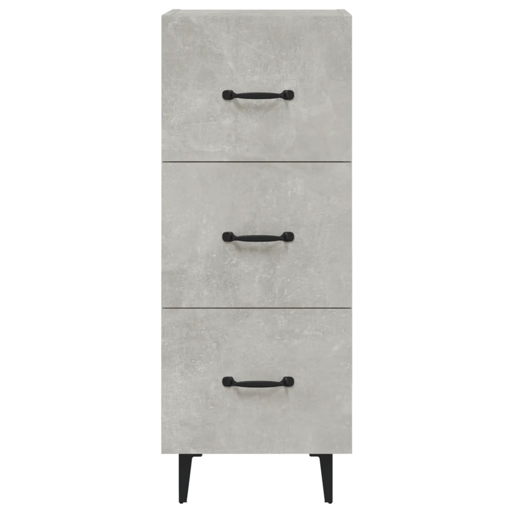 skænk 34,5x34x90 cm konstrueret træ betongrå