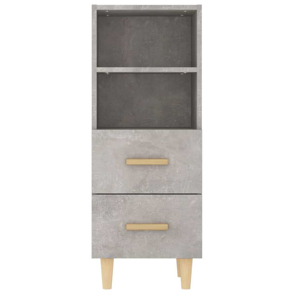 skænk 34,5x34x90 cm konstrueret træ betongrå