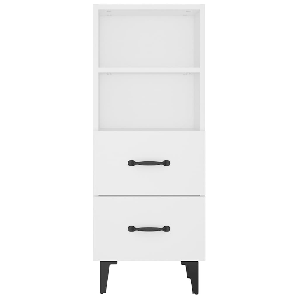 skænk 34,5x34x90 cm konstrueret træ hvid