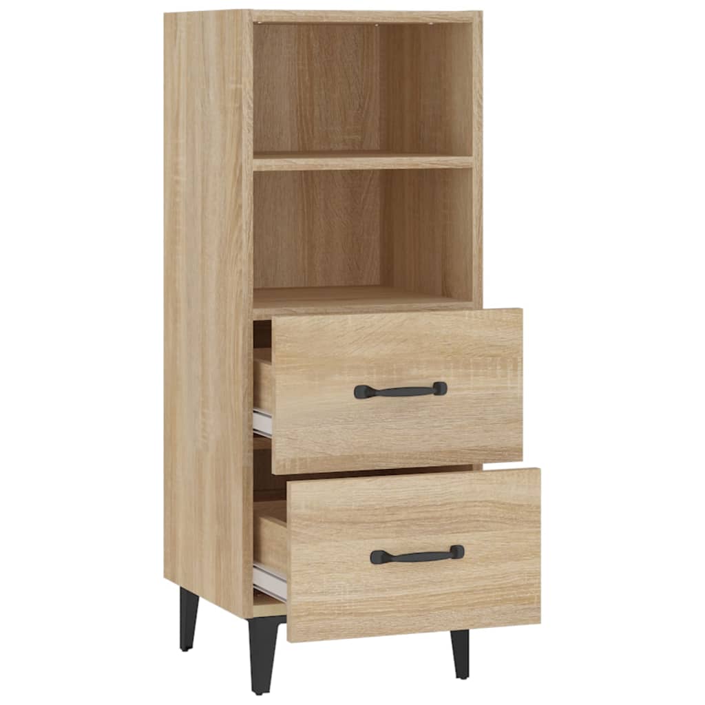 skænk 34,5x34x90 cm konstrueret træ sonoma-eg