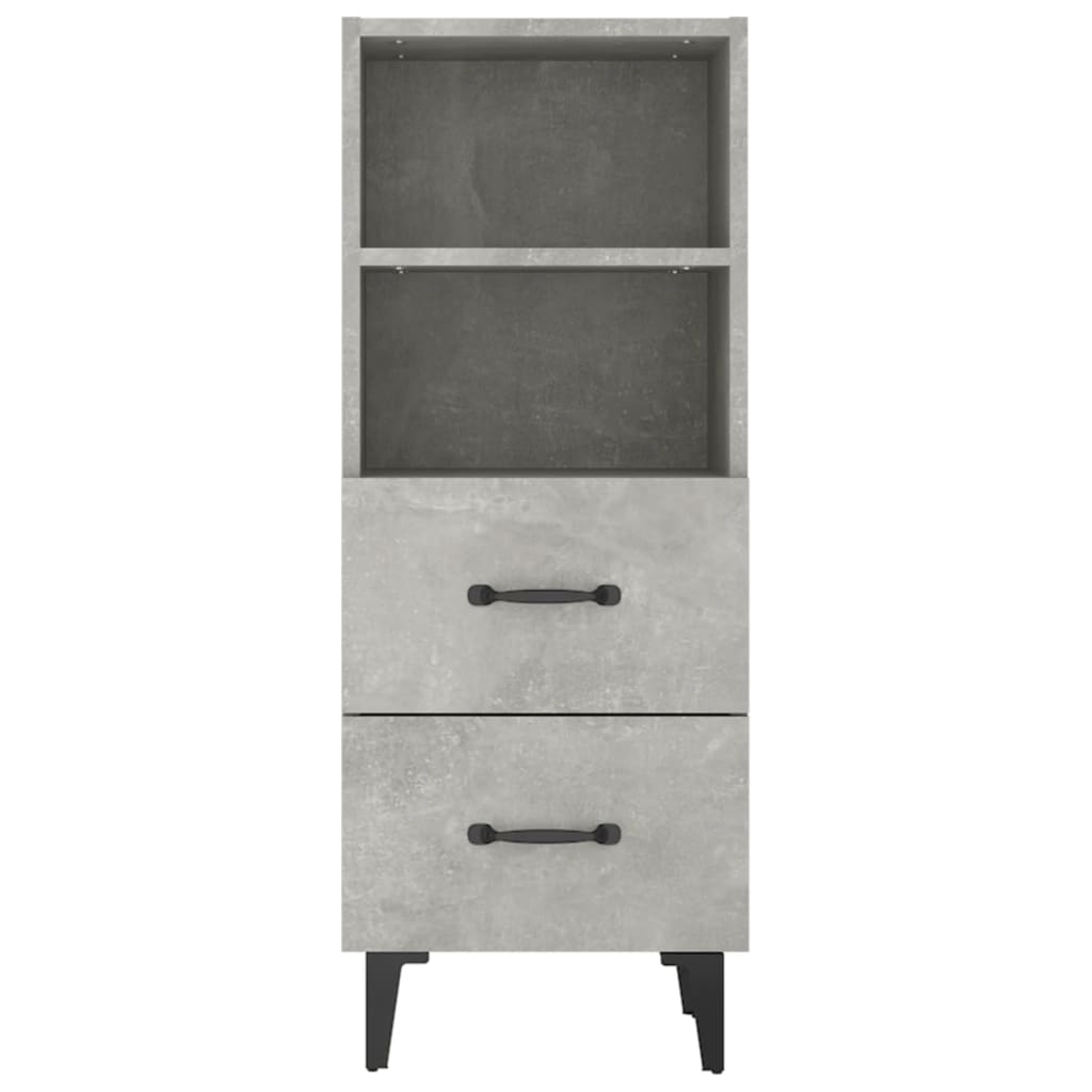 skænk 34,5x34x90 cm konstrueret træ betongrå