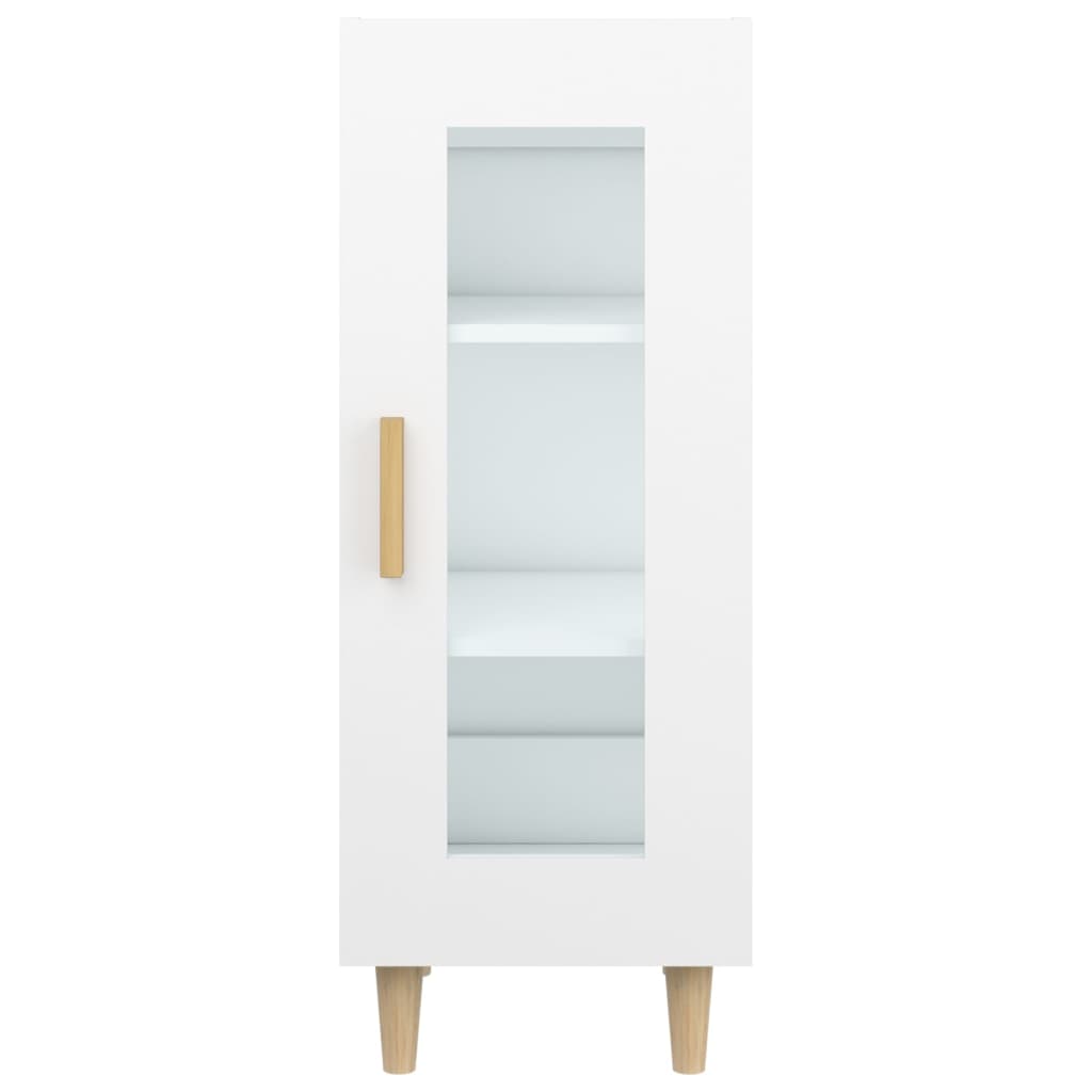 skænk 34,5x34x90 cm konstrueret træ hvid