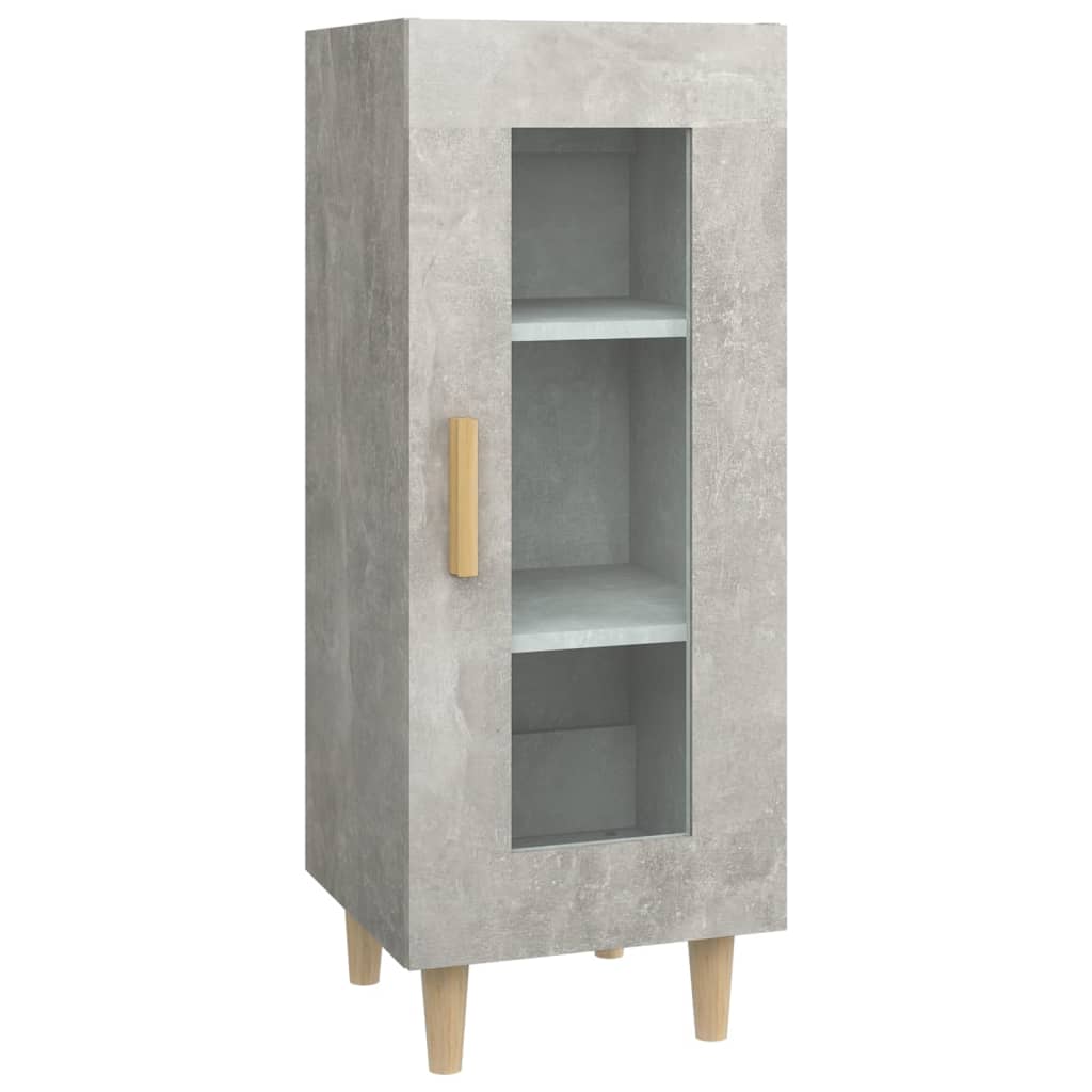 skænk 34,5x34x90 cm konstrueret træ betongrå
