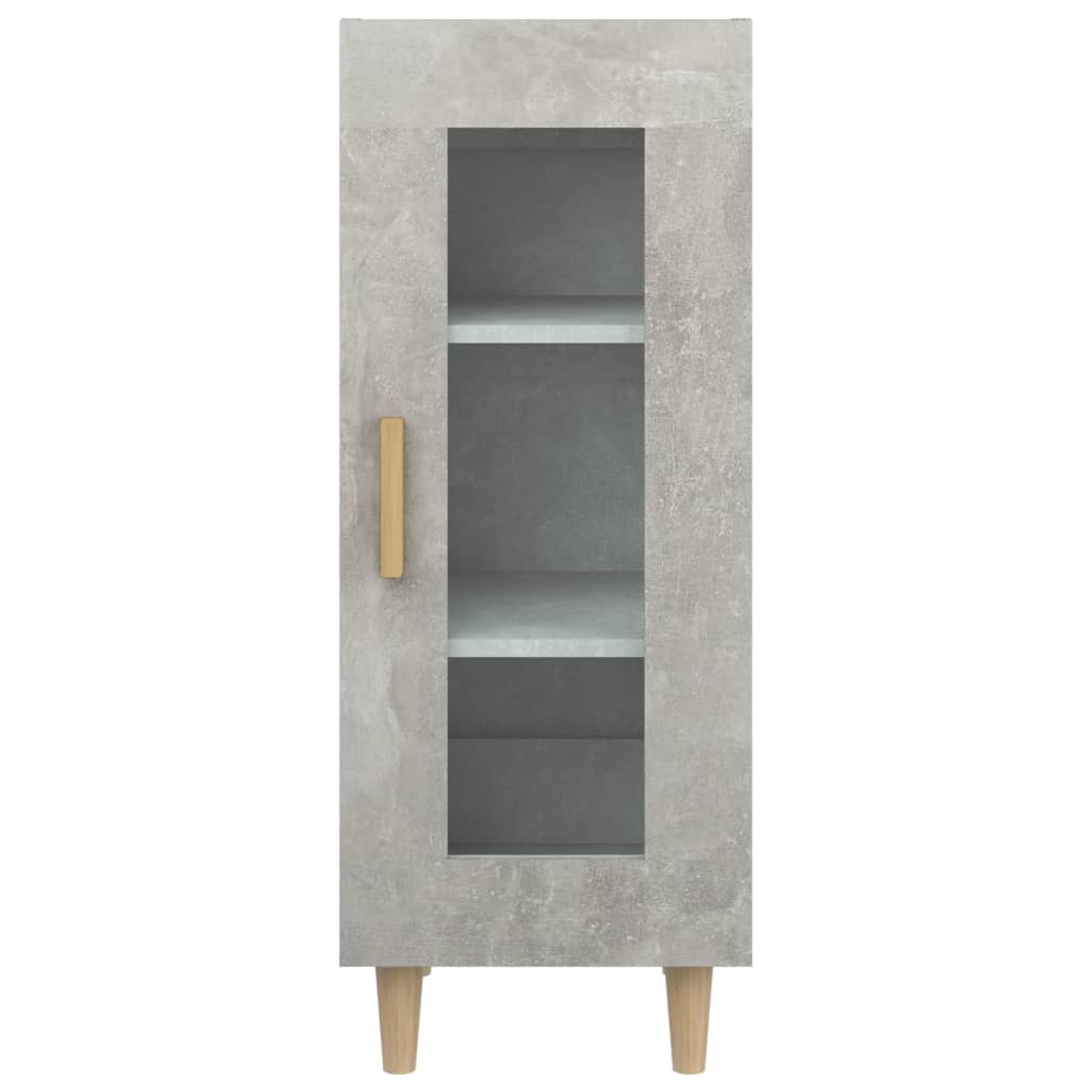 skænk 34,5x34x90 cm konstrueret træ betongrå