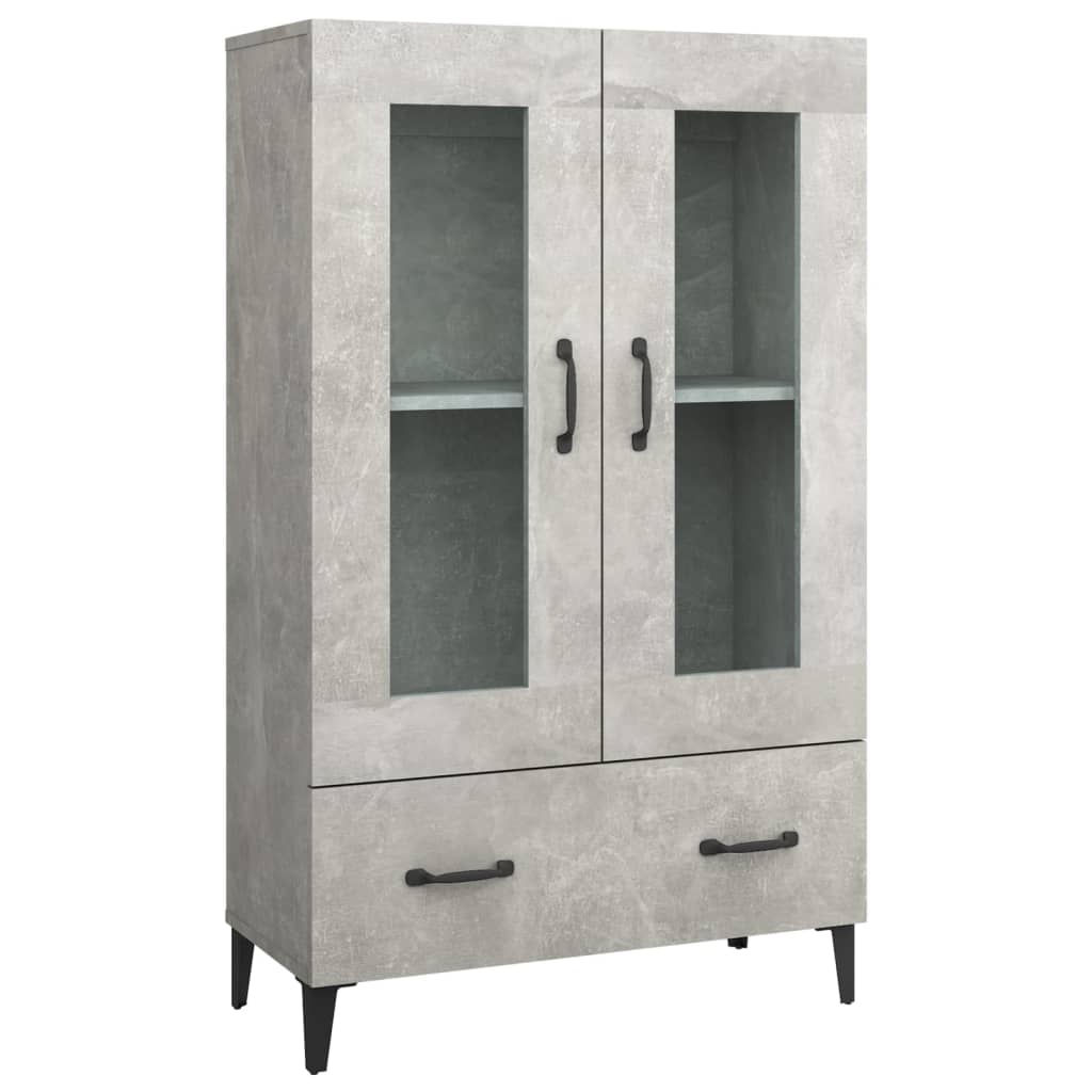 skab 70x31x115 cm konstrueret træ betongrå