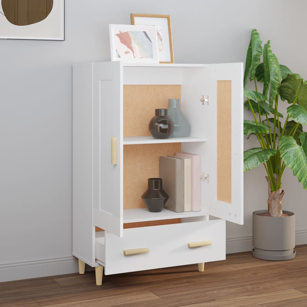 skab 70x31x115 cm konstrueret træ hvid