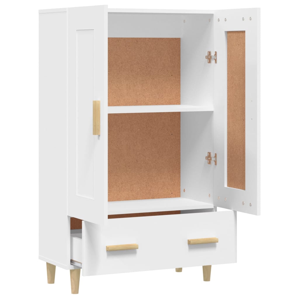 skab 70x31x115 cm konstrueret træ hvid