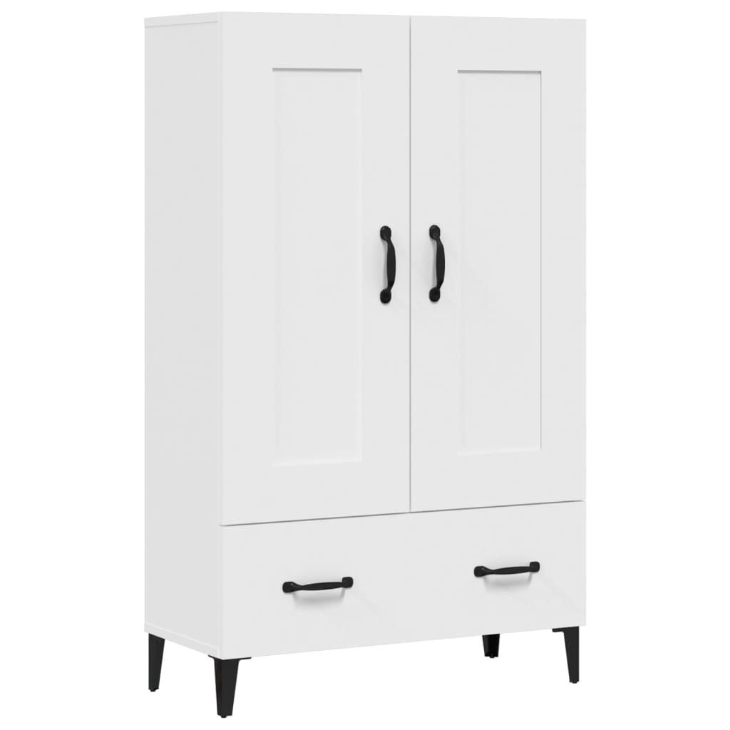 skab 70x31x115 cm konstrueret træ hvid