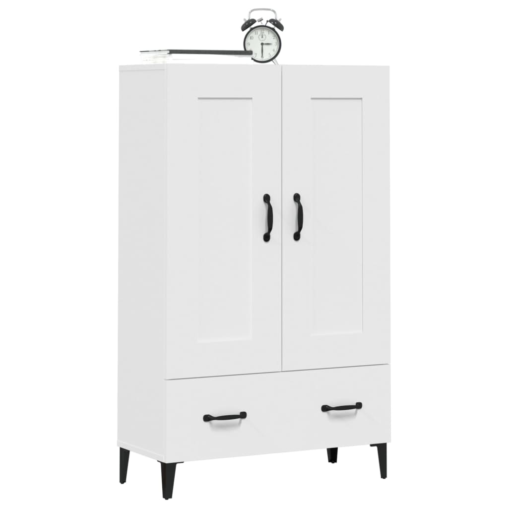 skab 70x31x115 cm konstrueret træ hvid