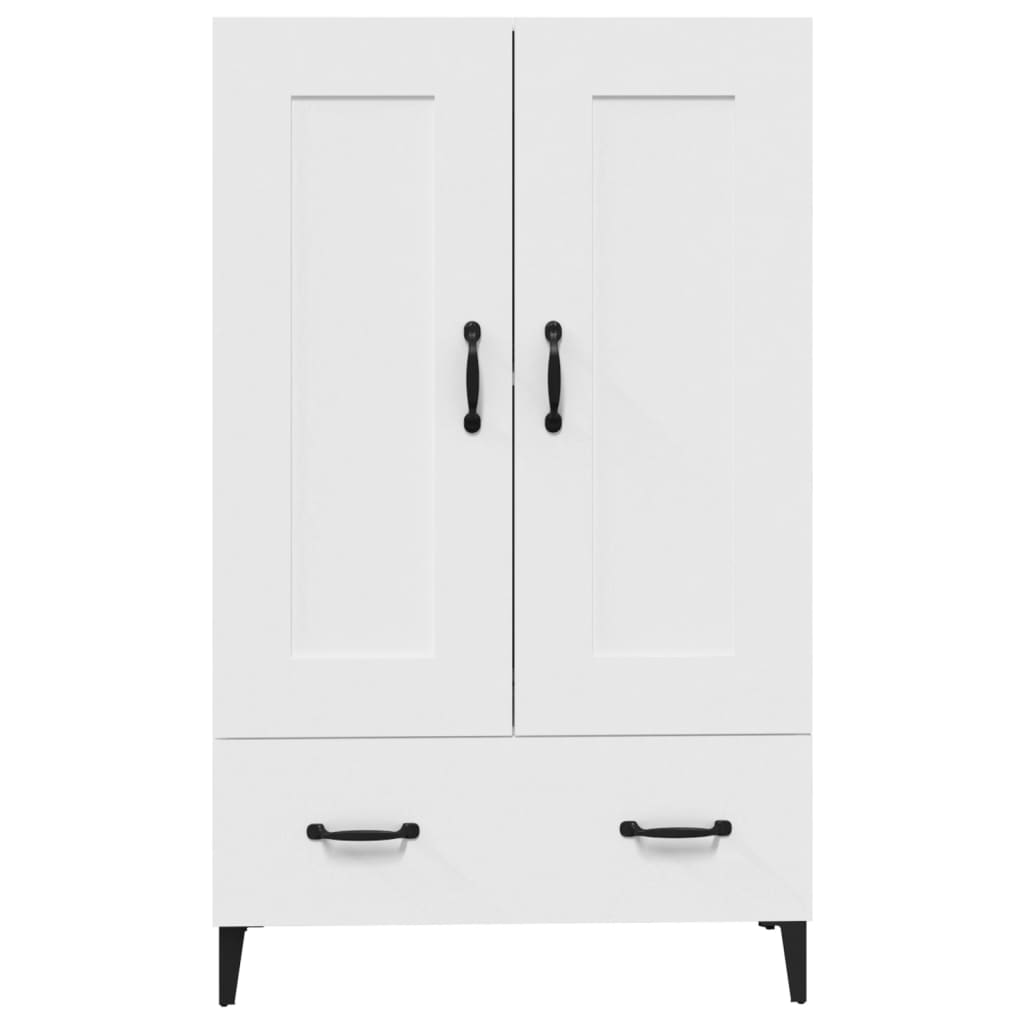 skab 70x31x115 cm konstrueret træ hvid