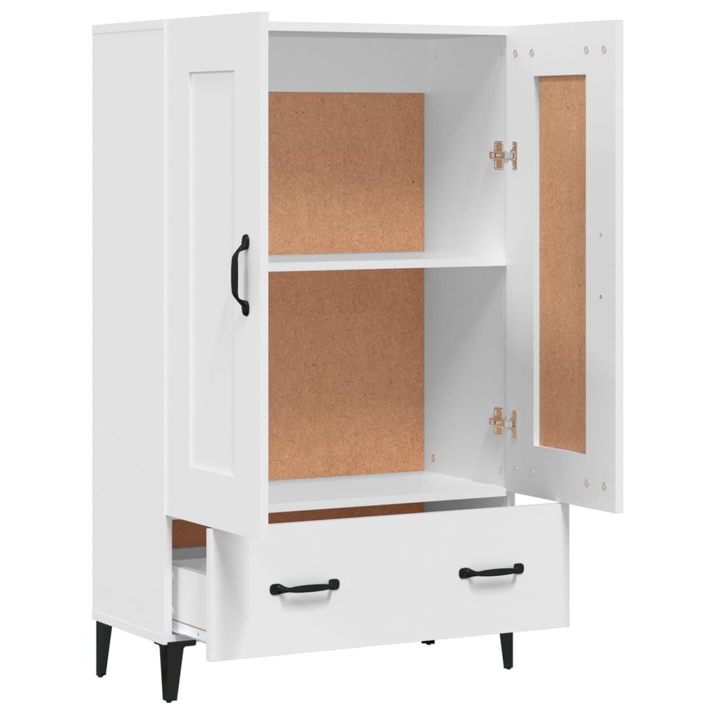 skab 70x31x115 cm konstrueret træ hvid