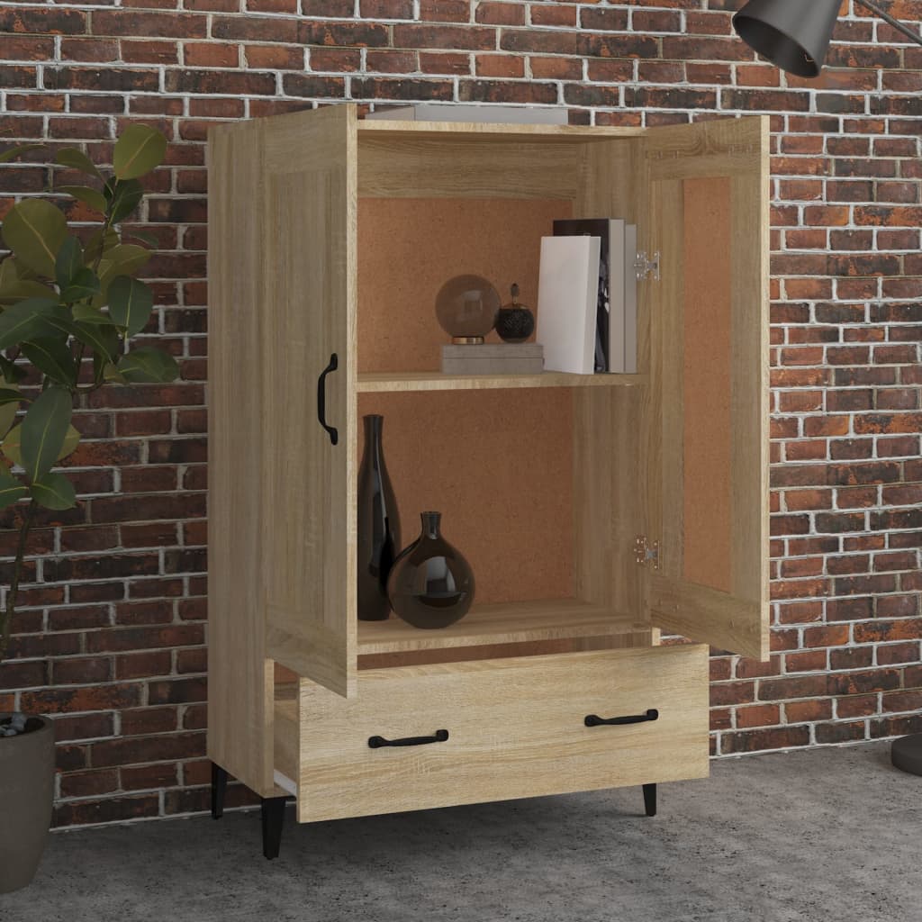 skab 70x31x115 cm konstrueret træ sonoma-eg