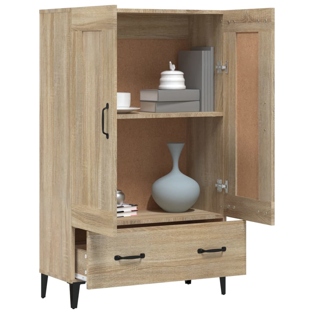 skab 70x31x115 cm konstrueret træ sonoma-eg