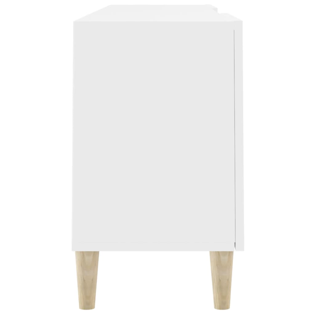 tv-bord 150x30x50 cm konstrueret træ hvid