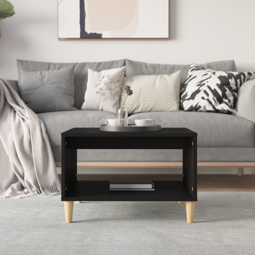 sofabord 60x50x40 cm konstrueret træ sort