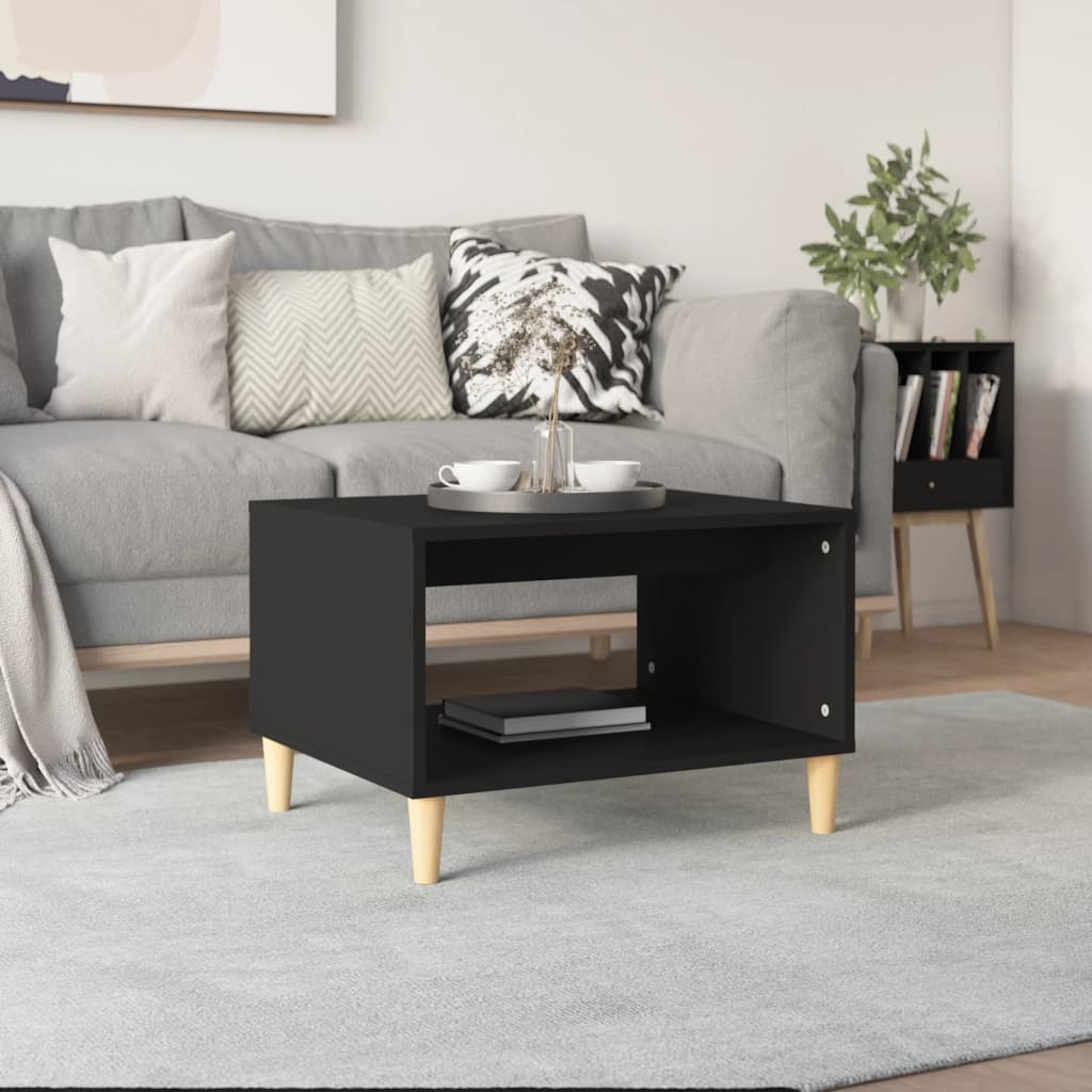 sofabord 60x50x40 cm konstrueret træ sort