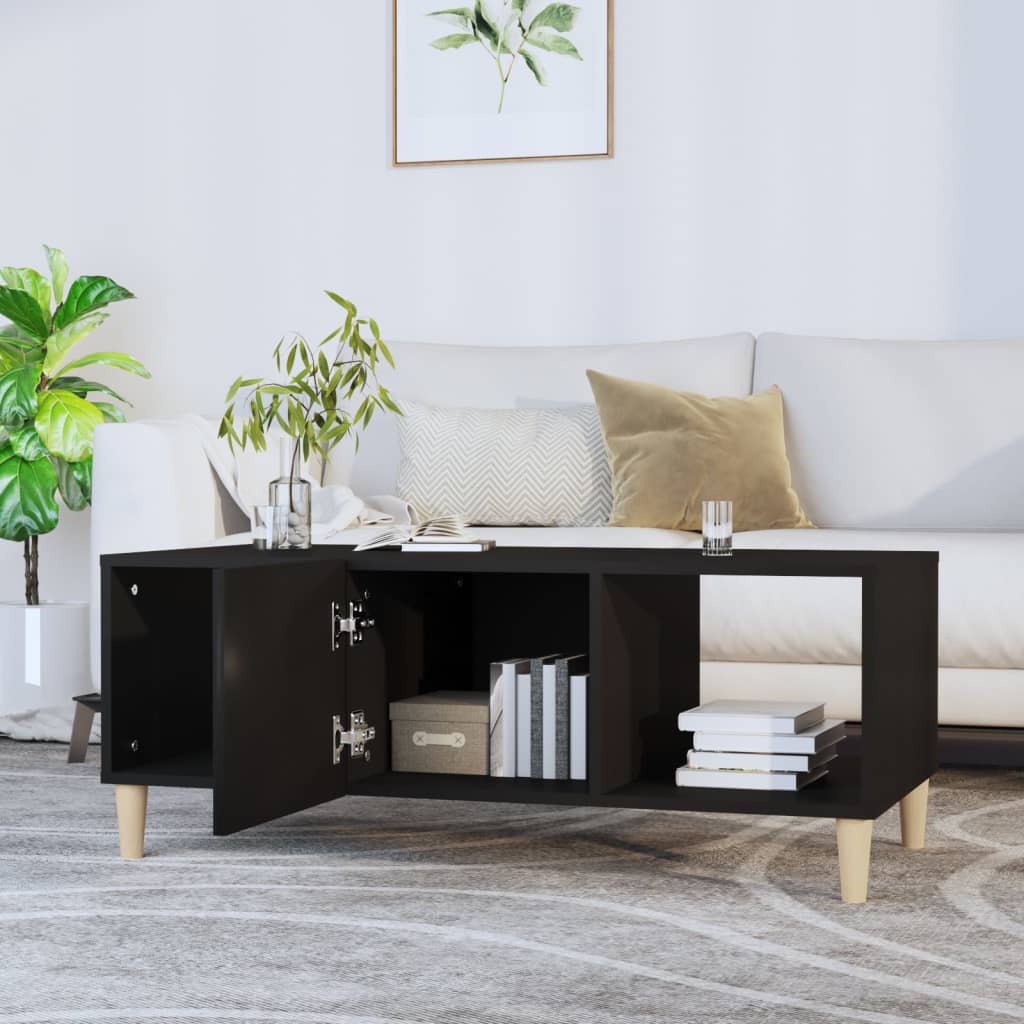 sofabord 102x50x40 cm konstrueret træ sort