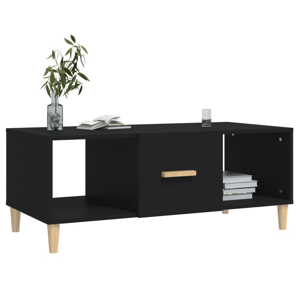 sofabord 102x50x40 cm konstrueret træ sort