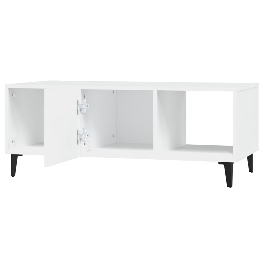 sofabord 102x50x40 cm konstrueret træ hvid