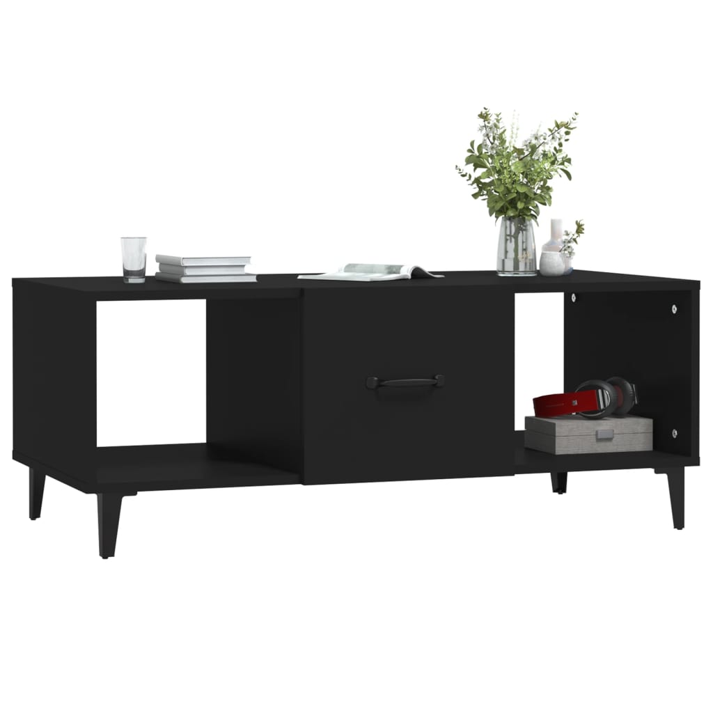 sofabord 102x50x40 cm konstrueret træ sort