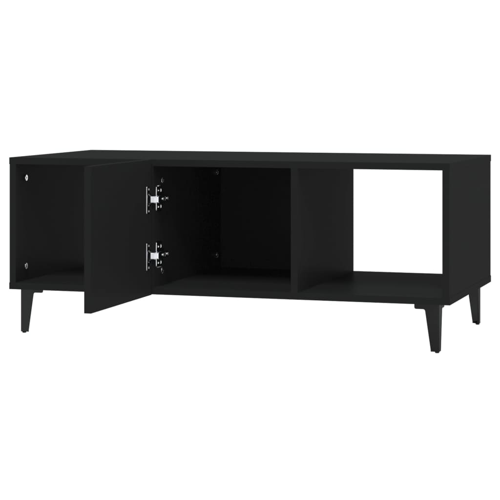 sofabord 102x50x40 cm konstrueret træ sort