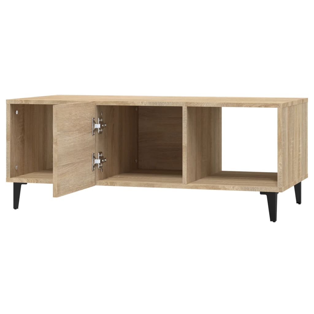 sofabord 102x50x40 cm konstrueret træ sonoma-eg
