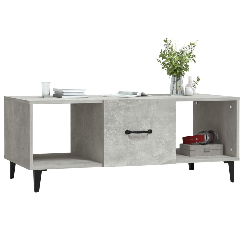 sofabord 102x50x40 cm konstrueret træ betongrå